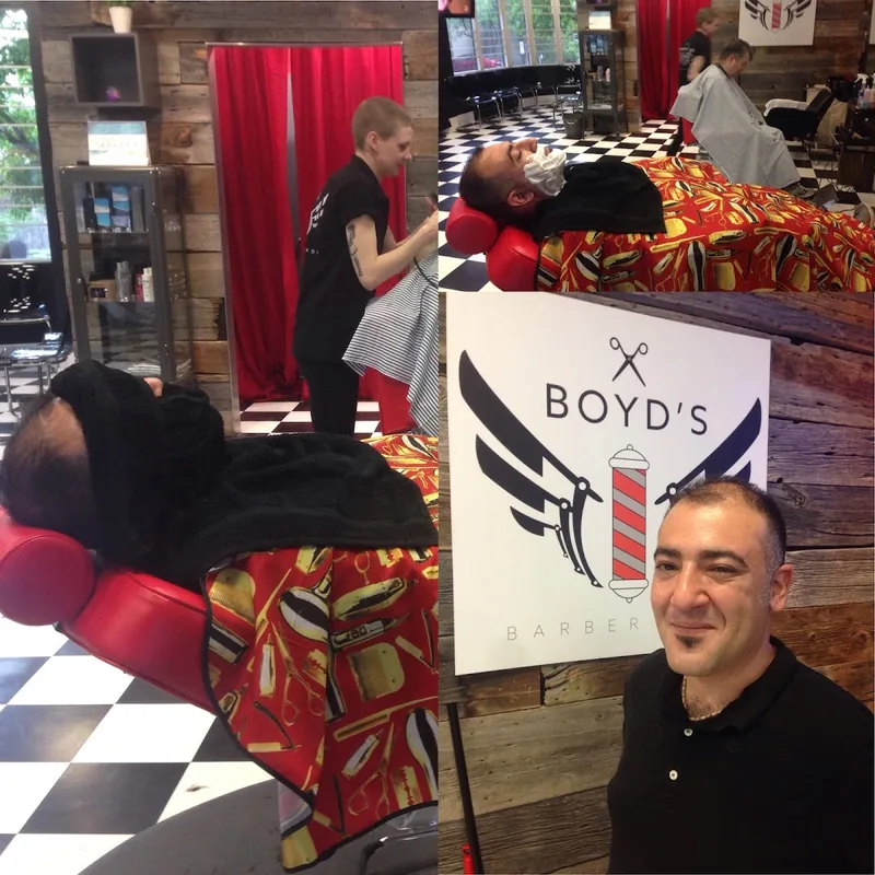Boyd's barber shop, hair salon at 5 Carlton Street in Old Toronto, Toronto