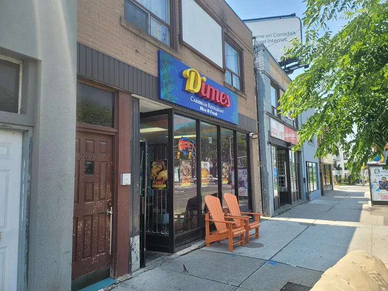 dimes caribbean restaurant, caribbean kitchen at 2679 Eglinton Avenue West in York, Toronto