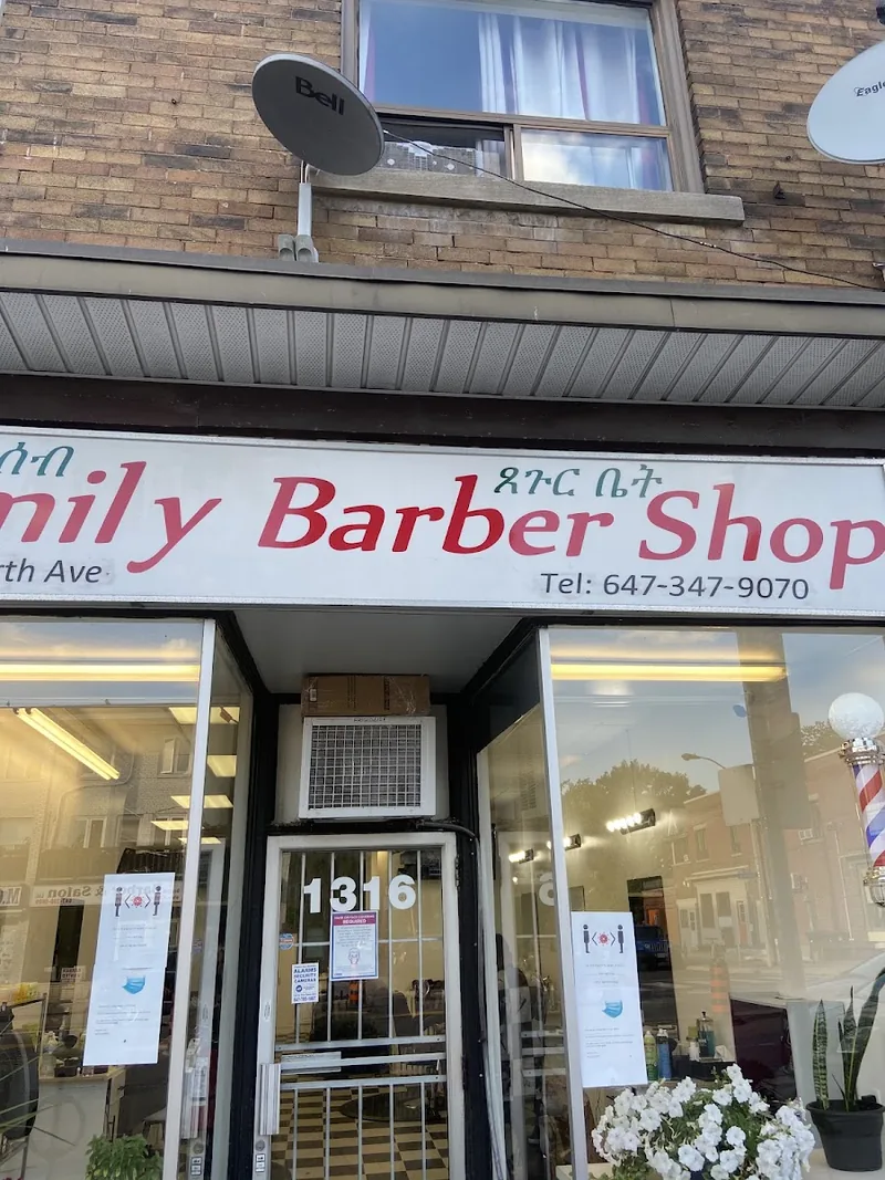 Family Barber Shop, hair salon at 1316 Danforth Avenue in East York, Toronto