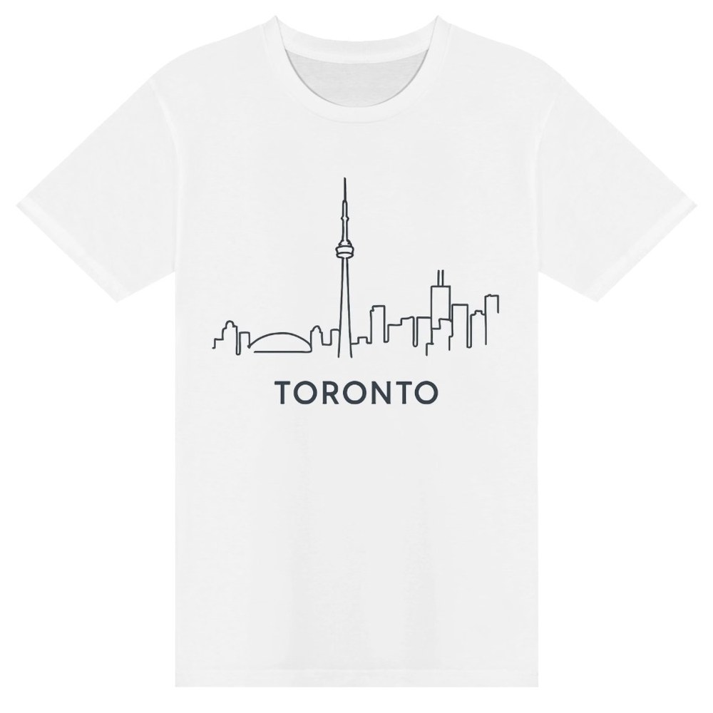 Toronto Skyline T-Shirt - Minimal Line Art Tee